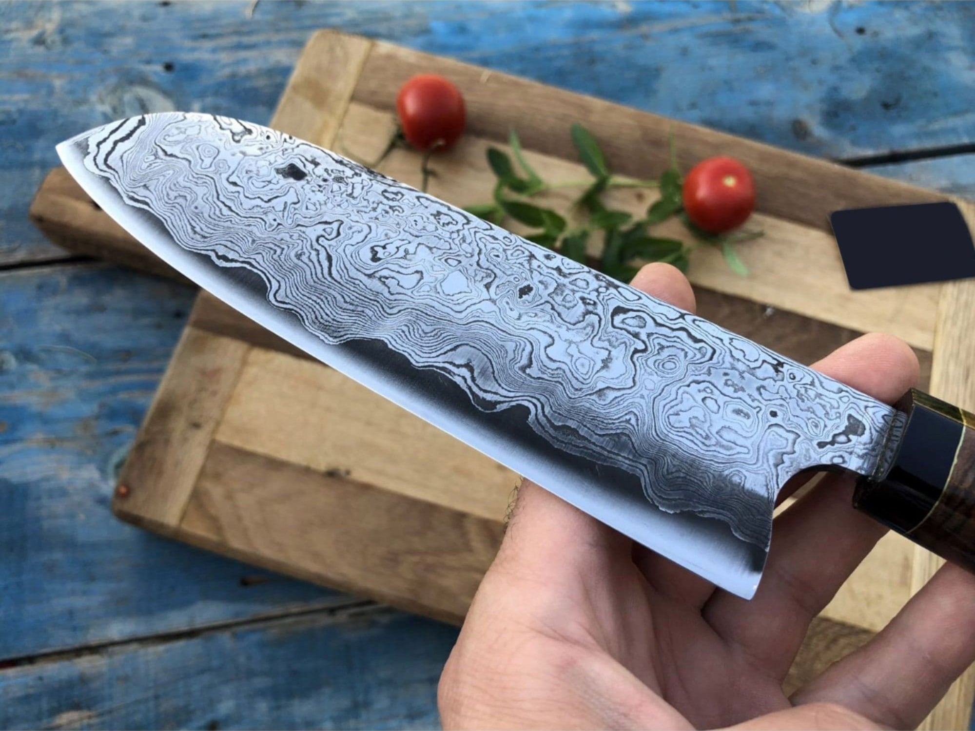 Personalized Damascus Knife Engraved Knife