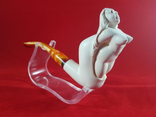 Deluxe Hand Carved Naked Lady Meerschaum Pipe, 100% Solid Block Meerschaum Pipe, Hand Carved Meerschaum Pipe, Turkish Meerschaum