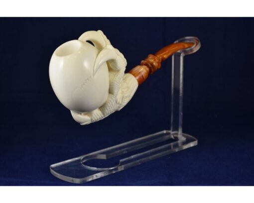 Large Eagle's Claw Meerschaum Pipe, Smooth Eagle Pipe, Handmade Meerschaum Pipes, Artisan Pipes, Block Meerschaum