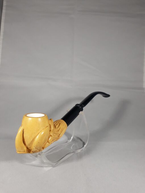 Eagle's Claw Churchwarden Pipe, Meerschaum Pipe, Handmade Meerschaum Pipes, Artisan Pipes, Handmade Art, Block Meerschaum, Churchwarden