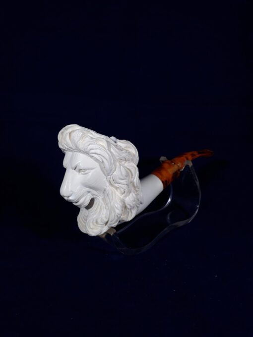 Lion Meerschaum Pipe, Handmade Meerschaum Pipes, Artisan Pipes, Handmade Art, Block Meerschaum, Lion Pipe