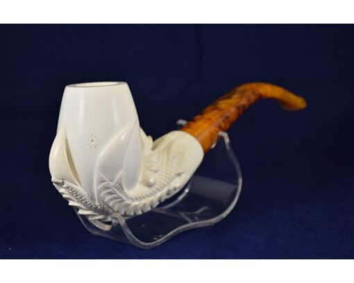 Eagle's Claw Bent Stem Meerschaum Pipe, Handmade Meerschaum Pipes, Artisan Pipes, Block Meerschaum