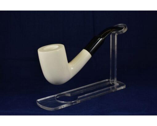 Smooth Bent Stem Classical Meerschaum Pipe, Handmade Meerschaum Pipes, Artisan Pipes, Block Meerschaum