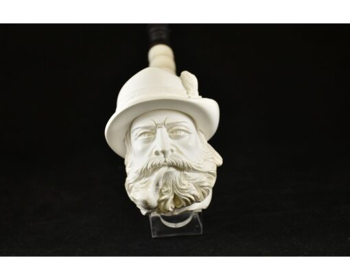 Large Bearded Man Pipe, Man Smoking PIpe, Meerschaum Pipe, Handmade Meerschaum Pipes, Artisan Pipes, Block Meerschaum, Turkish Meerschaum