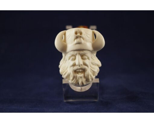 Viking Warriors Meerschaum Pipe, Handmade Meerschaum Pipes, Artisan Pipes, Block Meerschaum, Turkish Meerschaum, Figural Pipes