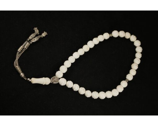 Handmade White Meerschaum Rosary, Handmade Meerschaum Rosary, Artisan Pipes, Block Meerschaum, Turkish Meerschaum, Handmade Rosary