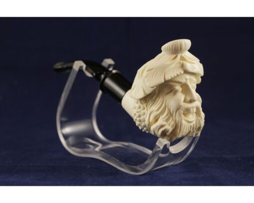 Wine God Dionysus Meerschaum Pipe, Handmade Meerschaum Pipes, Artisan Pipes, Block Meerschaum, Turkish Meerschaum