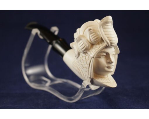 Cleopatra Meerschaum Pipe, Queen Pipe, Queen of Egypt, Unsmoked Block Meerschaum, Meerschaum Pipe, Turkish Meerschaum, Block Meerschaum