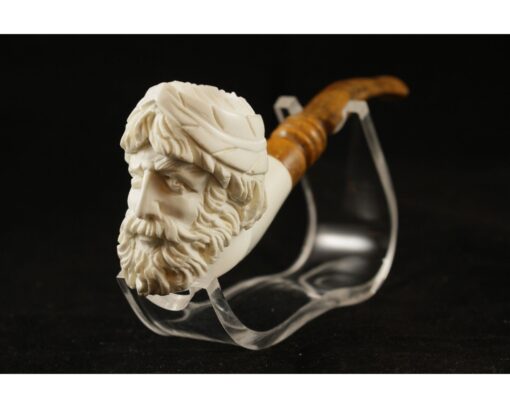 Roman Emperor Meerschaum Pipe, Bearded Man Pipe, Handmade Meerschaum Pipes, Artisan Pipes, Block Meerschaum