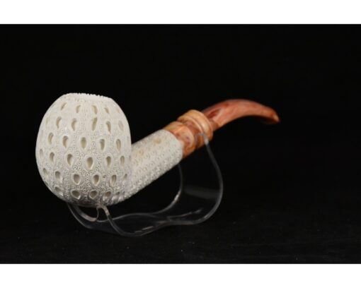 Classic Meerschaum Lattice Pipe, Golf Lattice Pipe, Meerschaum Pipe, Handmade Meerschaum Pipes, Artisan Pipes, Block Meerschaum