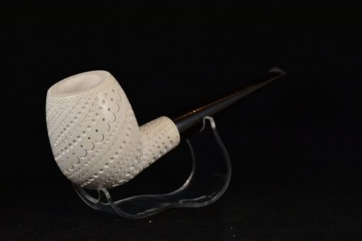 Classic Meerschaum Lattice Straight Stem Pipe, Unsmoked Block Meerschaum, Meerschaum Pipe, Handmade Meerschaum Pipes, Block Meerschaum