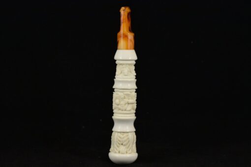 Lattice Hand-Carved Cigarette Holder, Meerschaum Holder, Handmade Meerschaum Cigarette Holders, Block Meerschaum, Turkish Meerschaum