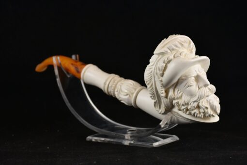Long Stem Artist Meerschaum Pipe, Bearded Man Pipe, Old Man Pipe, Artist Pipe, Unsmoked Block Meerschaum, Meerschaum Pipe, Turkish Meerschaum, Block Meerschaum