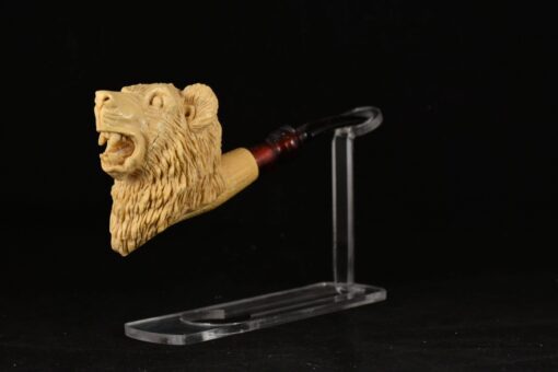 Grizzly Bear Meerschaum Pipe, Handmade Meerschaum Pipes, Artisan Pipes, Block Meerschaum