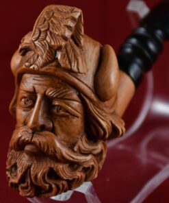 Hand Carved Viking Meerschaum Pipe