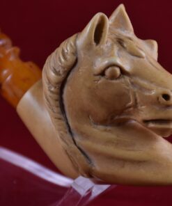 Hand-Carved Horse Pipe, Meerschaum Pipe, The Best Quality Meerschaum, Unsmoked Meerschaum, Block Meerschaum Horse Pipe