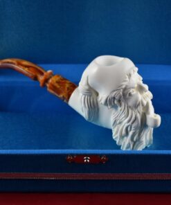 Bearded Man Meerschaum Pipe, Old Man Smoking Pipe, Block Meerschaum, Turkish Meerschaum