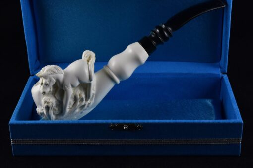 Mid Horse Meerschaum Pipe, Unsmoked Meerschaum, Block Meerschaum, Turkish Meerschaum