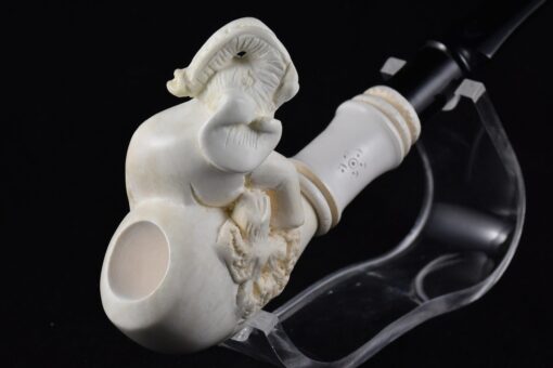 Smooth Elephant Meerschaum Pipe, 100% Solid Block Meerschaum Pipe, Hand Carved Meerschaum Pipe, Turkish Meerschaum