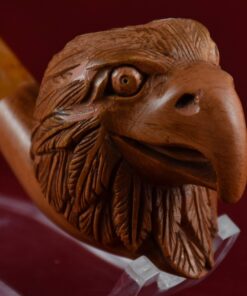 Hand-Carved Eagle Head Meerschaum Pipe, Eagle Meerschaum Pipe, Unsmoked Meerschaum