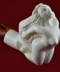 Deluxe Hand-Carved Naked Lady Meerschaum Pipe, 100% Solid Block Meerschaum Pipe, Erotic Pipe, Turkish Meerschaum