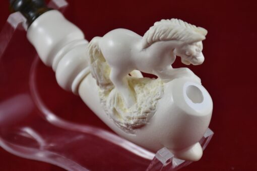 Horse Meerschaum Cigarette Holder, Unsmoked Meerschaum, Block Meerschaum Horse Cigar Holder