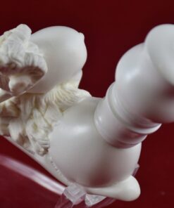 Hand Carved Goat Meerschaum Cigarette Holder, 100% Solid Block Meerschaum Pipe, Turkish Meerschaum