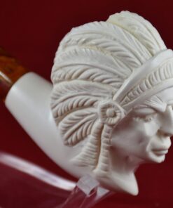 Deluxe Hand-Carved Indian Meerschaum Pipe