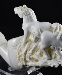 Meerschaum Pipe Horse, Unsmoked Meerschaum, Block Meerschaum Horse Pipe