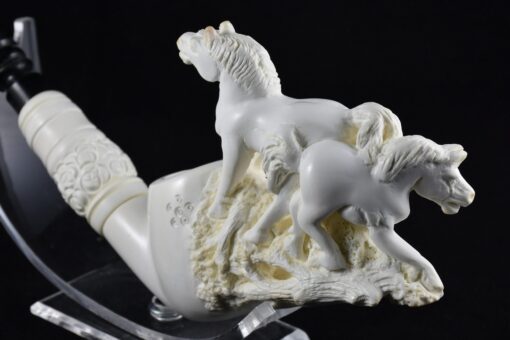 Meerschaum Pipe Horse, Unsmoked Meerschaum, Block Meerschaum Horse Pipe