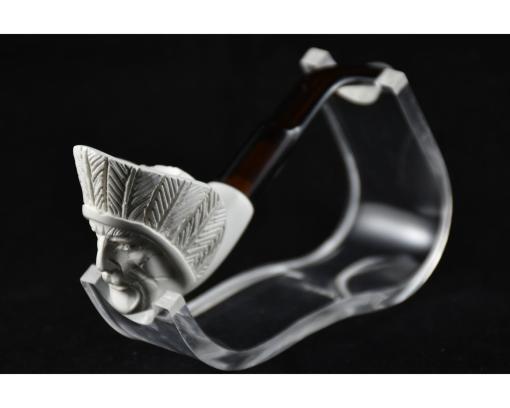 Indian Meerschaum Pipe, Aboriginal Pipe, Indian Tribe Chief, Native American PIpe, Hand Carved Pipe, Smoking Pipe, Pipe Master