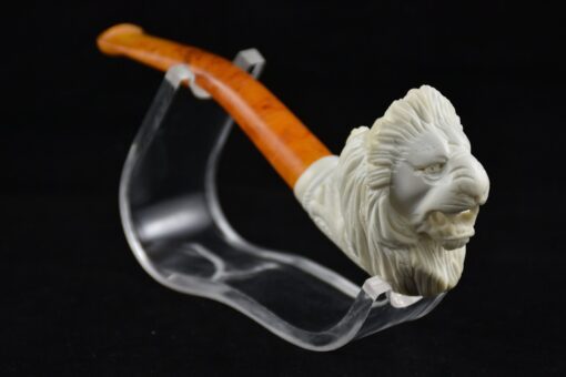 Lion Meerschaum Pipe, Animal Pipe, Meerschaum Pipe, Figural Pipe, Birthday Pipe, Hand Carved and Handmade Pipe, Smoking Pipe, Pipe Master