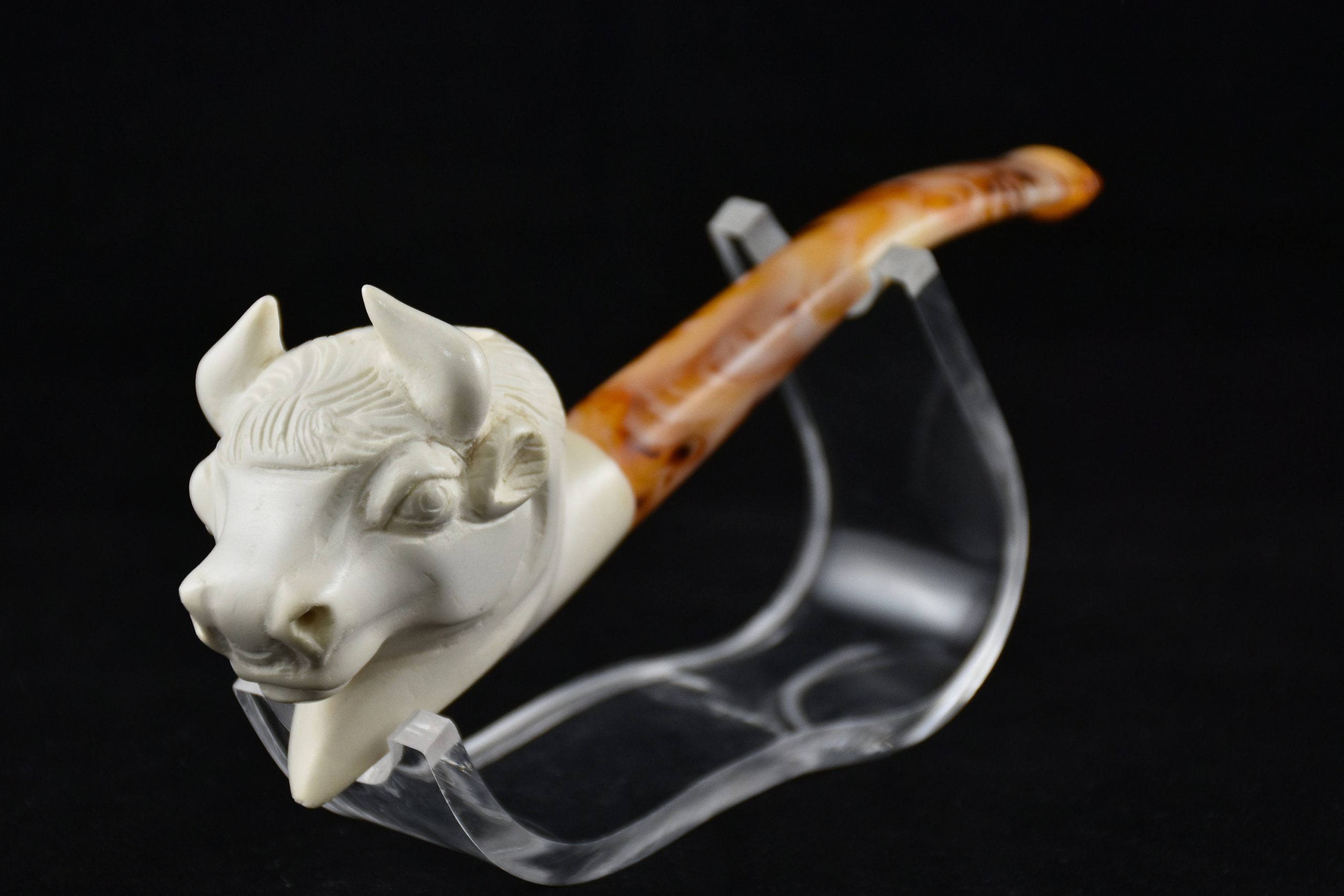 Glass Tobacco Smoking Pipe - Pierced Holstein Cow - Handmade in Colorado,  USA