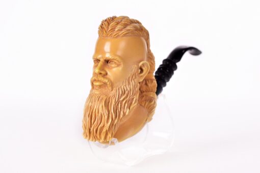 Large Bowl Ragnar Lothbrok Pipe, Viking Pipe, Valhalla Pipe, Ragnar Pipe, Meerschaum Pipe, Handmade Pipe, Block Meerschaum, Ragnar Lodbrok
