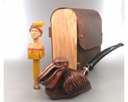 Make to Order Pelican Briar Pipe with a Tamper and Bag, Briar Pipe, Handmade Briar Pipe, Handmade Pipe, Pelican Pipe, Birthday Gift