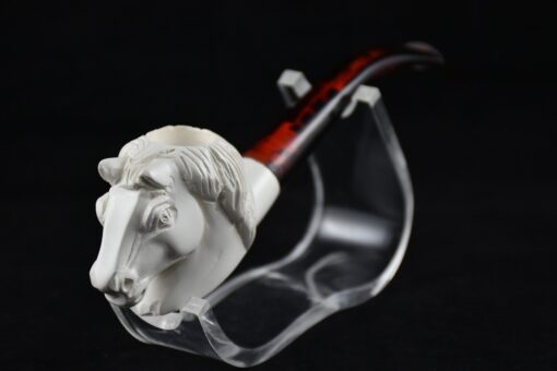 Horse Pipe from Meerschaum, Meerschaum Pipe, Birthday Pipe, Hand Carved and Handmade Pipe, Smoking Pipe, Pipe Master