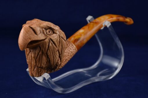 Handcarved Eagle Meerschaum Pipe, Bird Pipe, Birthday Pipe, Hand Carved and Handmade Pipe, Smoking Pipe, Figural Pipe, Animal Pipe