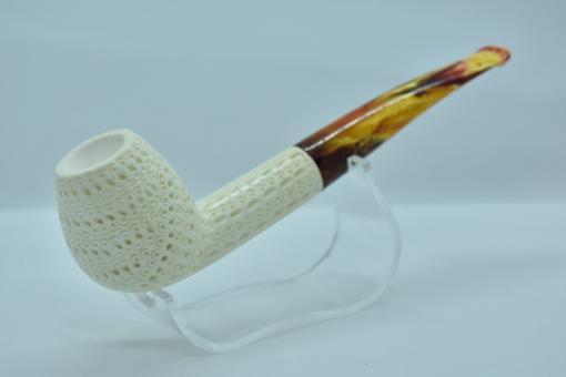Lattice Pipe Stem Classical Meerschaum Pipe, Meerschaum Pipe, Birthday Pipe, Hand Carved Pipe, Smoking Pipe, Lattice Pipe