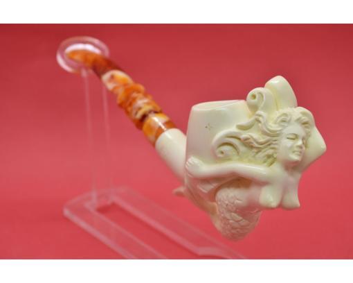 Beautiful Mermaid Pipe, Naked Lady Pipe, Big Boobs Pipe, Naked Woman Pipe, Erotic Woman, Block Meerschaum, Turkish Meerschaum, Smoking PIpe