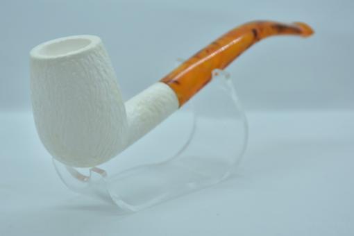 Rusticated Meerschaum Pipe, Classic Pipe, Hand-Carved Pipe, Smoking Pipe, Pipe Master Shop, Billiard Pipe