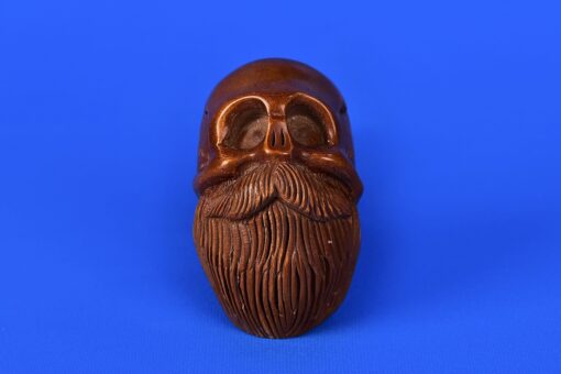 Handmade Bearded Skull Pipe, Death's Head Pipe, Meerschaum Pipe, Scary PIpe, Artisan Pipes, Block Meerschaum, Genuine Meerschaum, Turkish Meerschaum