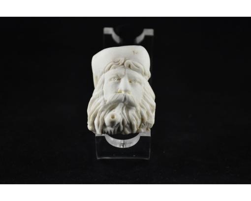 The Man with a Beard Pipe, Old Man Smoking Pipe, Embossed Floral Pipe, Meerschaum Pipe, Birthday Pipe, Smoking Pipe, Pipe Master