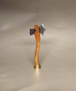 Viking Tamper Axe, Briar Pipe Tamper, Hand-Carved Wood