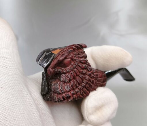 Warrior Owl Pipe, Briar Pipe, Acrylic Stem, Tobacco Pipe, Smoking Pipe