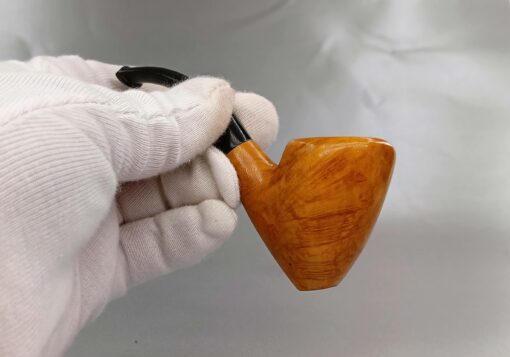Classic Briar Pipe, Classical Briar Pipe, Acrylic Stem Pipe, Hand-Carved Briar Wood, Bent Stem Pipe