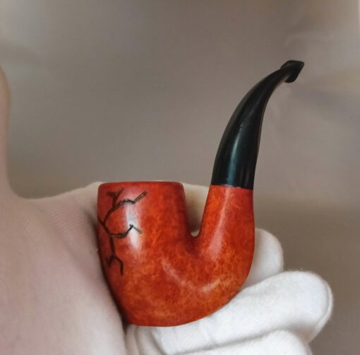 Large Bowl Pipe, Full Bent Stem, Classical Sitter Briar Pipe