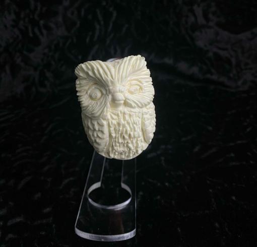 Owl Meerschaum Pipe, 100% Solid Block Meerschaum Pipe, Turkish Meerschaum