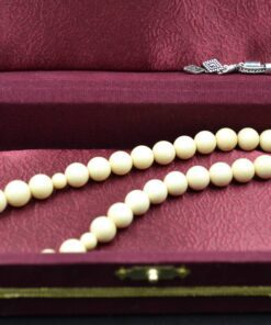 Meerschaum White Rosary, Handmade Meerschaum Rosary, Artisan Pipes, Block Meerschaum, Turkish Meerschaum, Handmade Rosary