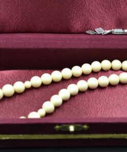 Meerschaum White Rosary, Handmade Meerschaum Rosary, Block Meerschaum, Turkish Meerschaum, Handmade Rosary