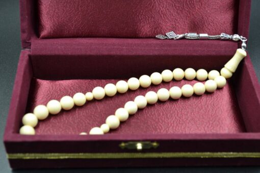 Meerschaum White Rosary, Handmade Meerschaum Rosary, Block Meerschaum, Turkish Meerschaum, Handmade Rosary